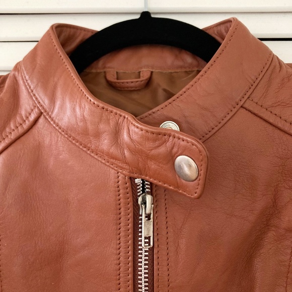 Slim Fit Leather Jacket - Picture 6 of 9